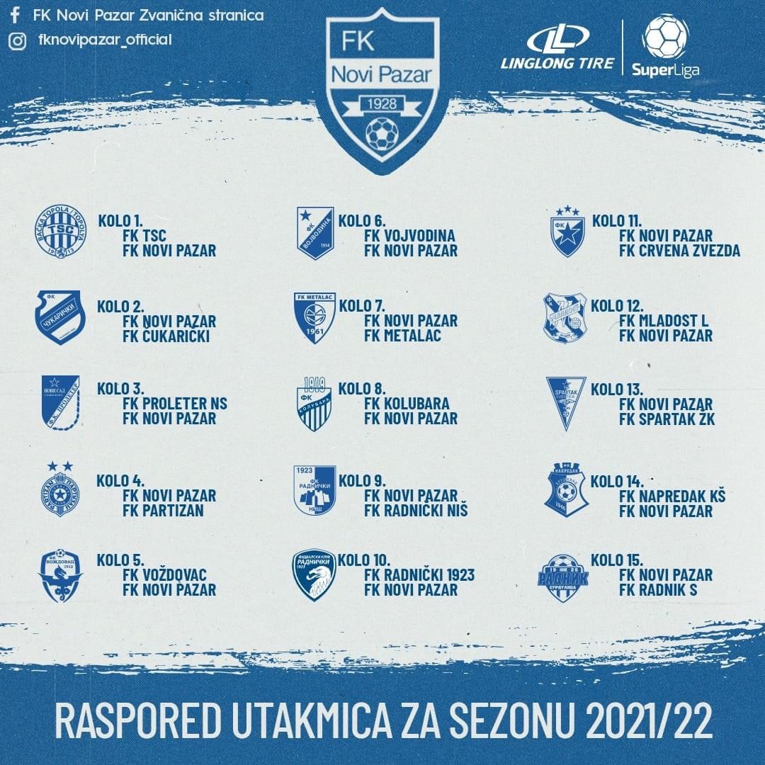 Raspored Super lige Srbije za sezonu 2021/22